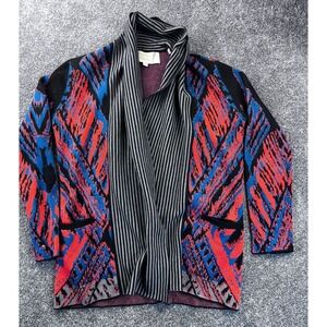 Cynthia Vincent Womens XS Multicolor Open Front Cardigan Sweater